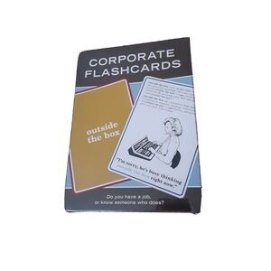 CORPORATE FLASHCARDS Funny Joke Gift FLASH CARDS business humor stocking stuffer